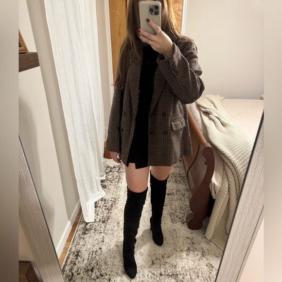 black faux suede boots - Picture 1 of 4